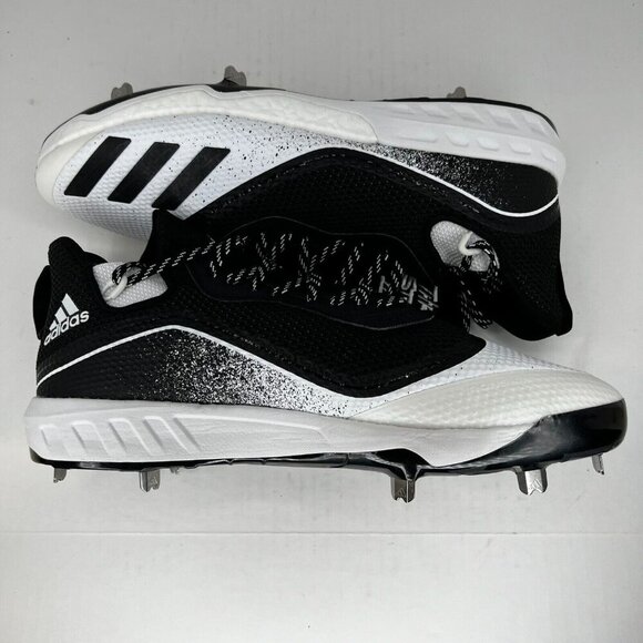 Adidas Mens G28249 White Black Three Stripes Icon V Size 14 Baseball Cleat Shoes